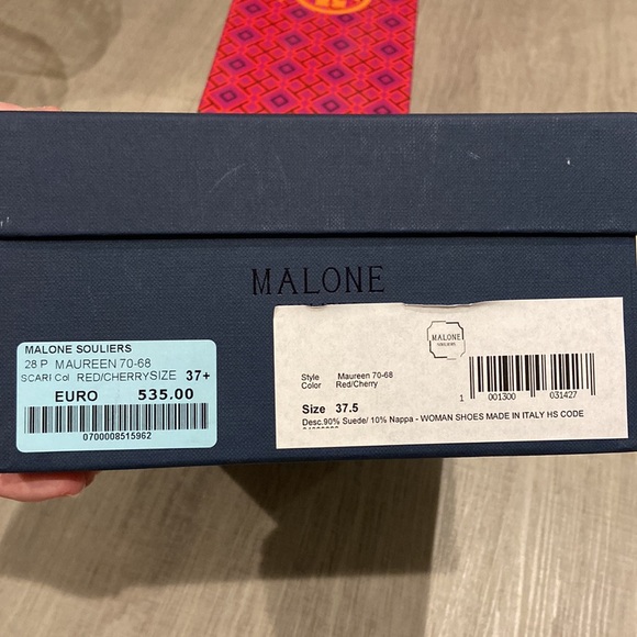 Malone Souliers Maureen Pump- Fuchsia & Red 37.5 NIB - Picture 9 of 9
